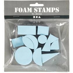 Foam Stempels, H: 25 mm, afm 15-30 mm, 12 stuk/ 1 doos