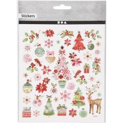 Stickers, romantic Christmas, sheet 15x16,5 cm, 1 sheet