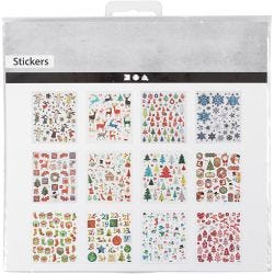 Book of stickers, christmas, sheet 15x16,5 cm, 12 sheet/ 1 pack