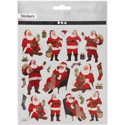 Stickers, Traditional Father Christmases, sheet 15x16,5 cm, 1 sheet