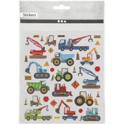 Stickers, build cars, sheet 15x16,5 cm, 1 sheet