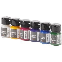 Glass Color Frost, assorted colours, 6x30 ml/ 1 pack