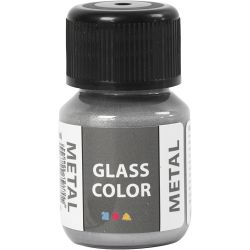 Glass Color Metal, silver, 30 ml/ 1 bottle