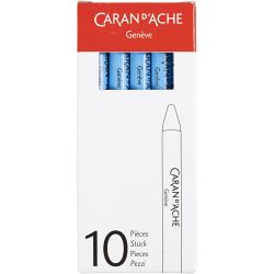 CARAN D’ACHE Neocolor I Crayons, L: 10 cm, thickness 8,5 mm, light blue (161), 10 pc/ 1 pack