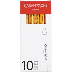 CARAN D’ACHE Neocolor I Crayons, L: 10 cm, thickness 8,5 mm, orange (030), 10 pc/ 1 pack