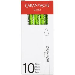 CARAN D’ACHE Neocolor I Crayons, L: 10 cm, thickness 8,5 mm, yellow green (230), 10 pc/ 1 pack