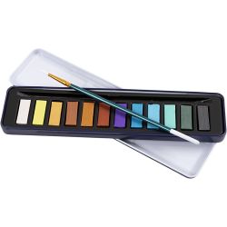 Watercolour kit, metallic colours, 12colour/ 1 pack