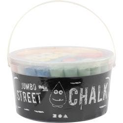 Street Chalk, assorted colours, 50 pc/ 1 bucket