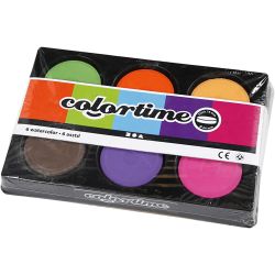 Watercolours, H: 19 mm, dia. 57 mm, additional colours, 1 pack
