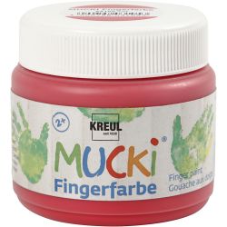 Mucki Finger Paint, red, 150 ml/ 1 tub