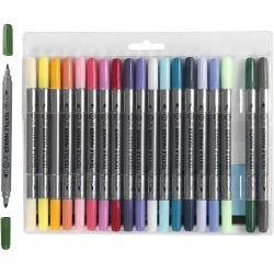 Textile markers, line 2,3+3,6 mm, additional colours, 20 pc/ 1 pack