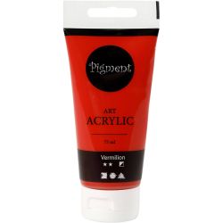 Art Acrylic, semi-glossy, semi opaque, primary red, 75 ml/ 1 bottle