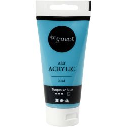Art Acrylic, semi-glossy, opaque, turquoise blue, 75 ml/ 1 bottle