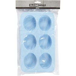 Silicone Mould, H: 2,4 cm, L: 7,7 cm, W: 6 cm, 6x100 ml, 1 pc
