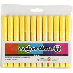Colortime Markers, line 5 mm, lemon yellow, 12 pc/ 1 pack