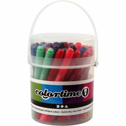 Colortime Markers, line 5 mm, assorted colours, 42 pc/ 1 pack