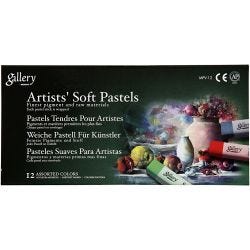 Gallery Soft Pastel Set, L: 6,5 cm, thickness 10 mm, assorted colours, 12 pc/ 1 pack