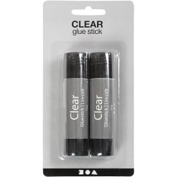 Clear Glue Stick, Round, 10 g, 2 pc/ 1 pack