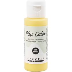 Plus Color Craft Paint, primrose yellow, 60 ml/ 1 bottle