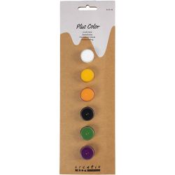 Plus Color Craft Paint, halloween colours, 6x5ml/ 1 pack