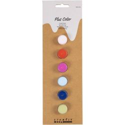 Plus Color Craft Paint, bold colours, 6x5ml/ 1 pack