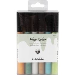 Plus Color Marker, L: 14,5 cm, line 1-2 mm, assorted colours, 5,5 ml, 18 pc/ 1 pack