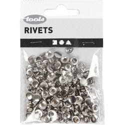 Rivets, dia. 7 mm, silver, 50 pc/ 1 pack
