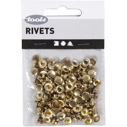 Rivets, dia. 7 mm, brass, 50 pc/ 1 pack