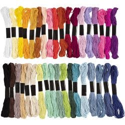Embroidery Thread, thickness 1 mm, assorted colours, 42 bundle/ 1 pack