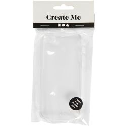 Mobile Phone Cover, no. 5/5S, size 6x12,5 cm, thickness 10 mm, transparent, 1 pc