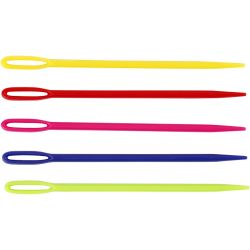 Yarn Needle, L: 7 cm, assorted colours, 5 pc/ 1 pack