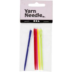 Yarn Needle, L: 7 cm, assorted colours, 5 pc/ 1 pack
