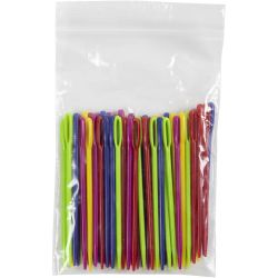 Yarn Needle, L: 7 cm, assorted colours, 50 pc/ 1 pack
