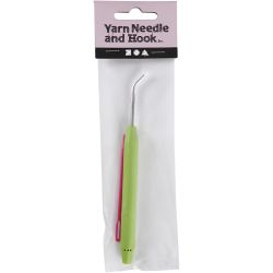 Yarn needle and hook, 2 pc/ 1 pack