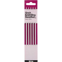 Knitting needles, L: 20 cm, size 4 mm, 1 set