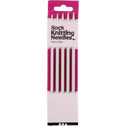 Knitting needles, L: 20 cm, size 6 mm, 1 set
