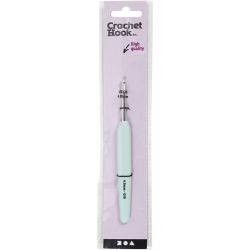 Crochet Hook, no. 4, L: 13,3 cm, size 4 mm, pastel green, 1 pc