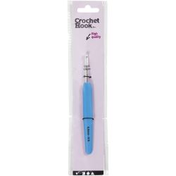 Crochet Hook, no. 5, L: 13,3 cm, size 5 mm, blue, 1 pc