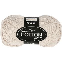 Cotton Yarn, no. 8/4, L: 170 M, sand, 50 g/ 1 ball