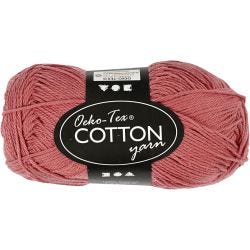 Cotton Yarn, no. 8/4, L: 170 M, terracotta, 50 g/ 1 ball