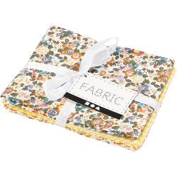 Patchwork Fabric, size 45x55 cm, 100 g, yellow, 4 pc/ 1 bundle
