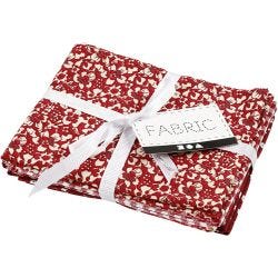 Patchwork Fabric, size 45x55 cm, 100 g, red, 4 pc/ 1 bundle