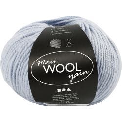 Wool Yarn, L: 125 M, dusty blue, 100 g/ 1 ball