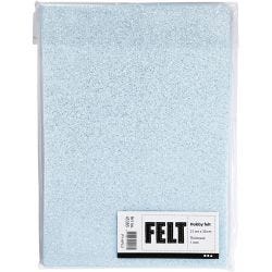 Craft Felt, A4, sheet 210x297 mm, thickness 1 mm, light blue, 10 sheet/ 1 pack