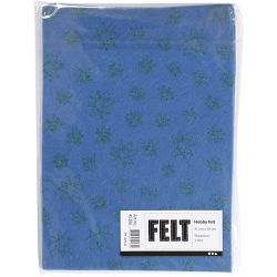 Craft Felt, A4, sheet 210x297 mm, thickness 1 mm, blue, 10 sheet/ 1 pack