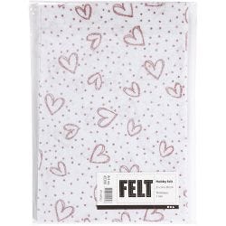 Craft Felt, A4, sheet 210x297 mm, thickness 1 mm, white, 10 sheet/ 1 pack