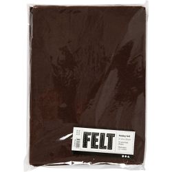 Craft felt, A4, sheet 210x297 mm, thickness 1,5-2 mm, brown, 10 sheet/ 1 pack