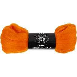 Merinoull, tykkelse 21 my, orange, 100 g/ 1 pk.