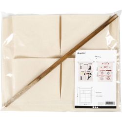 Hanging Organiser, H: 46 cm, W: 34 cm, light natural, 1 pc