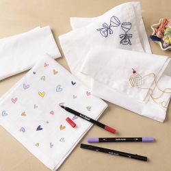 Fabric Napkins, size 42x42 cm, 145 g, white, 4 pc/ 1 pack